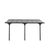 Terrassenüberdachung 'Bruce' Aluminium schwarz 300 x 435 x 270 cm