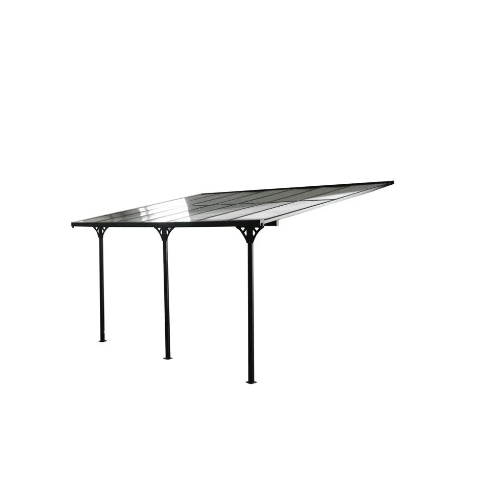 Terrassenüberdachung 'Bruce' Aluminium schwarz 300 x 435 x 270 cm