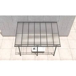 Terrassenüberdachung 'Bruce' Aluminium schwarz 300 x 435 x 270 cm