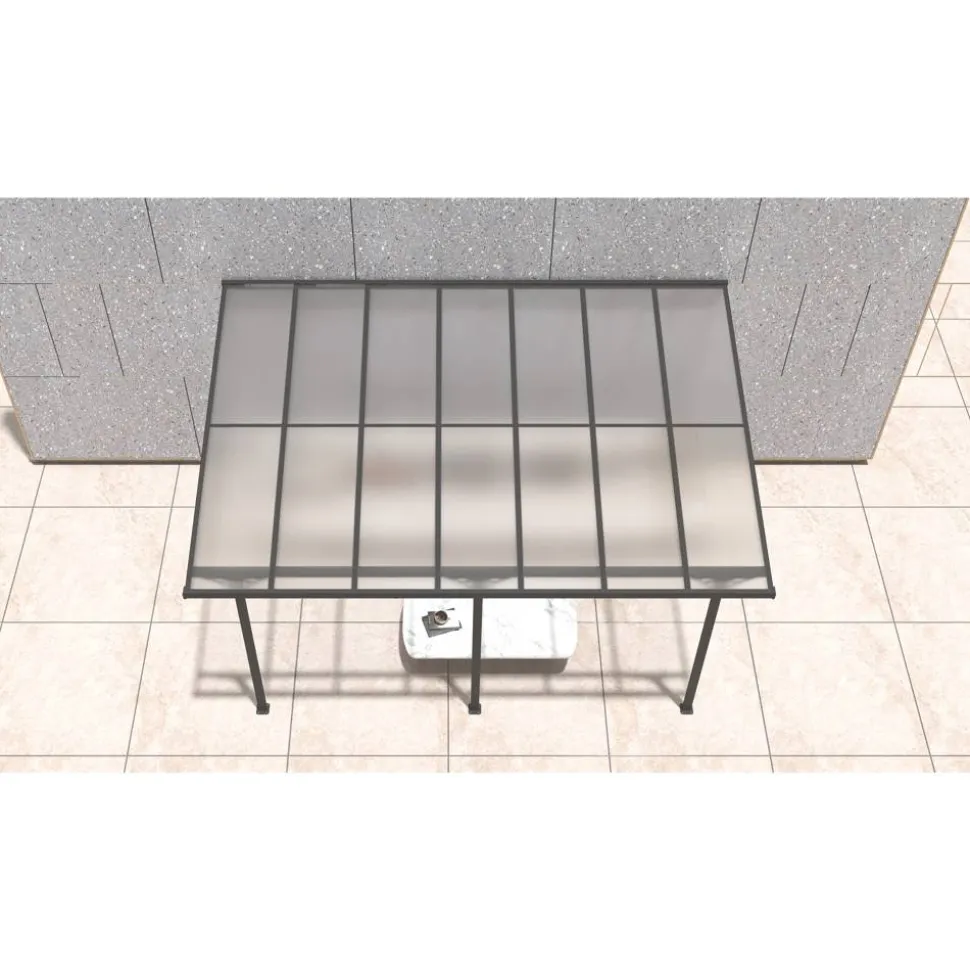 Terrassenüberdachung 'Bruce' Aluminium schwarz 300 x 435 x 270 cm