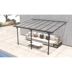 Terrassenüberdachung 'Bruce' Aluminium schwarz 300 x 435 x 270 cm