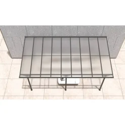 Terrassenüberdachung 'Bruce' Aluminium schwarz 300 x 556 x 270 cm