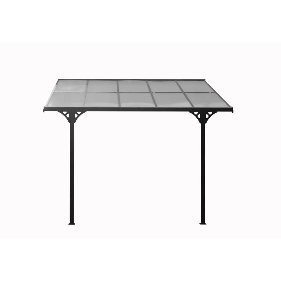 Terrassenüberdachung 'Bruce' Aluminium schwarz 300 x 313 x 270 cm