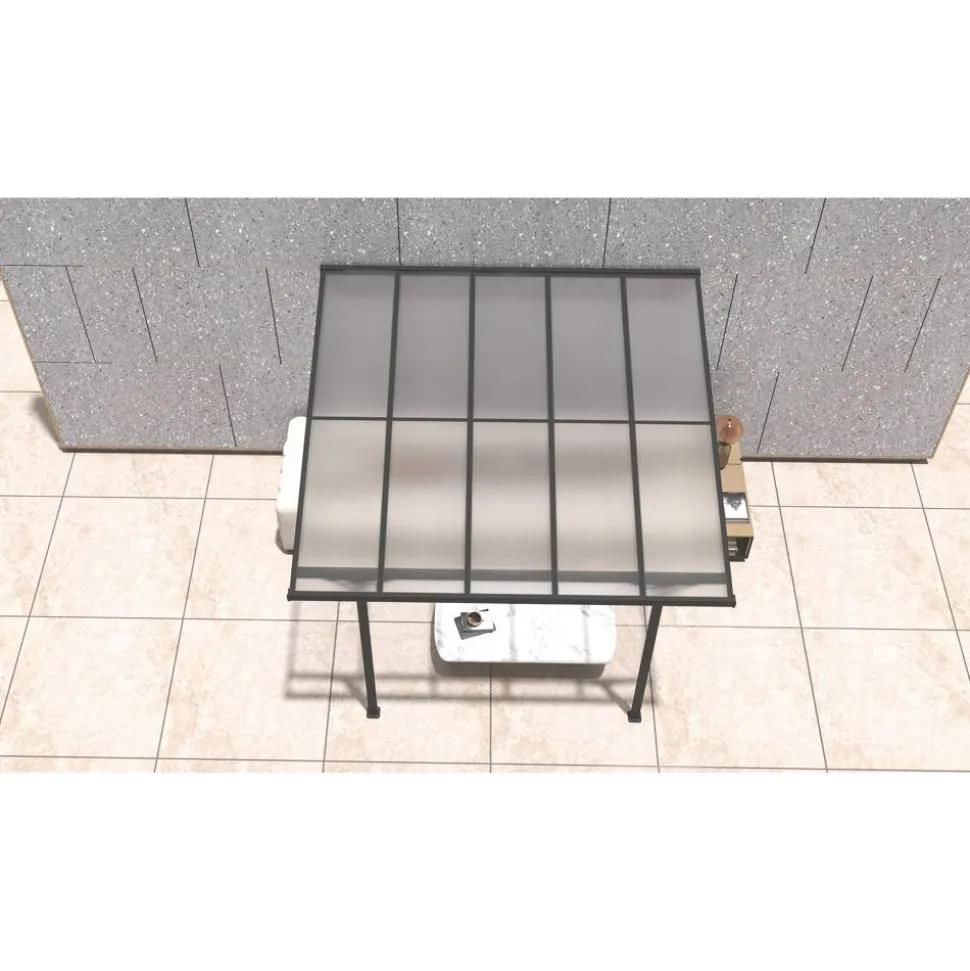 Terrassenüberdachung 'Bruce' Aluminium schwarz 300 x 313 x 270 cm
