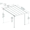 Terrassenüberdachung 'Capri' anthrazit 295 x 314 cm Polycarbonat grau