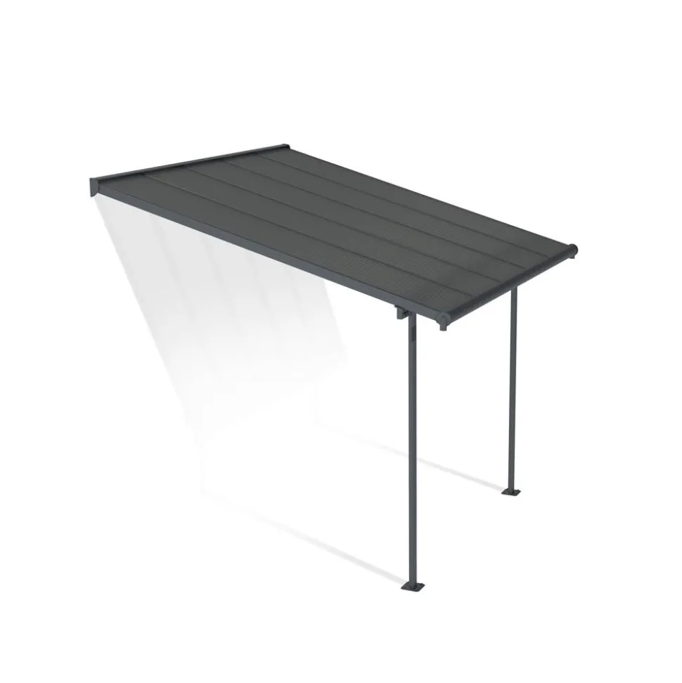 Terrassenüberdachung 'Capri' anthrazit 295 x 314 cm Polycarbonat grau