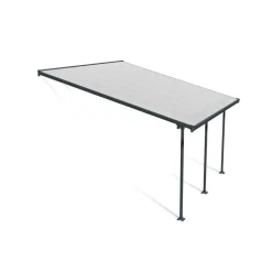 Terrassenüberdachung 'Feria' anthrazit 380 x 425 cm Polycarbonat transparent