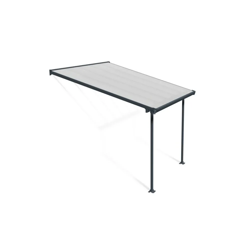 Terrassenüberdachung' Feria' anthrazit 294 x 307 cm Polycarbonat transparent