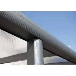 Terrassenüberdachung 'Garda' 434 x 307 cm Aluminium Doppelstegplatten anthrazit