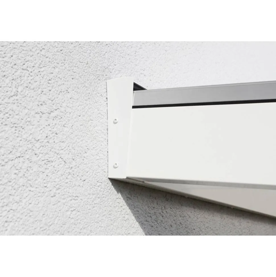 Terrassenüberdachung 'Genua' 434 x 257 cm Aluminium Doppelstegplatten weiß