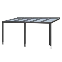 Terrassenüberdachung 'Monza' 541 x 257 cm Aluminium Verbundsicherheitsglas anthrazit