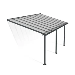 Terrassenüberdachung 'Olympia' anthrazit 294 x 546 cm Polycarbonat transparent