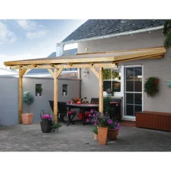 Terrassenüberdachung 'Salsa' 424 x 257 cm braun