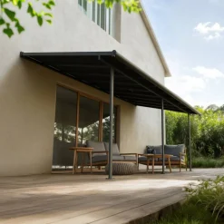 Terrassenüberdachung 'Sierra Cabrio' 295 x 555 cm Alu/Polycarbonat grau