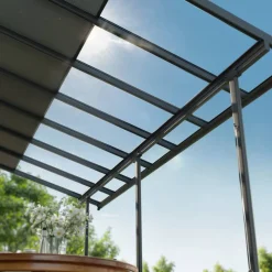 Terrassenüberdachung 'Sierra Cabrio' 295 x 314 cm Alu/Polycarbonat grau