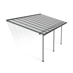 Terrassenüberdachung 'Sierra' anthrazit 295 x 619 cm Polycarbonat transparent