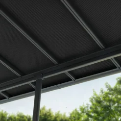 Terrassenüberdachung 'Sierra Cabrio' 295 x 739 cm Alu/Polycarbonat grau