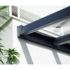 Terrassenüberdachung 'Stockholm' anthrazit 330,5 x 732 cm Polycarbonat klar