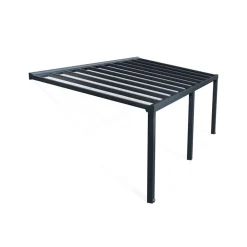 Terrassenüberdachung 'Stockholm' anthrazit 330,5 x 732 cm Polycarbonat klar