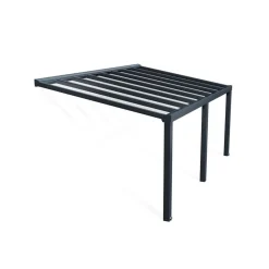 Terrassenüberdachung 'Stockholm' anthrazit 330,5 x 587,5 cm Polycarbonat klar