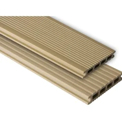 Terrassendielen 'Exklusiv' sand matt 4000 x 145 x 26 mm