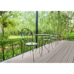 Terrassendielen-Komplettset WPC Hohlkammer grau 10 qm