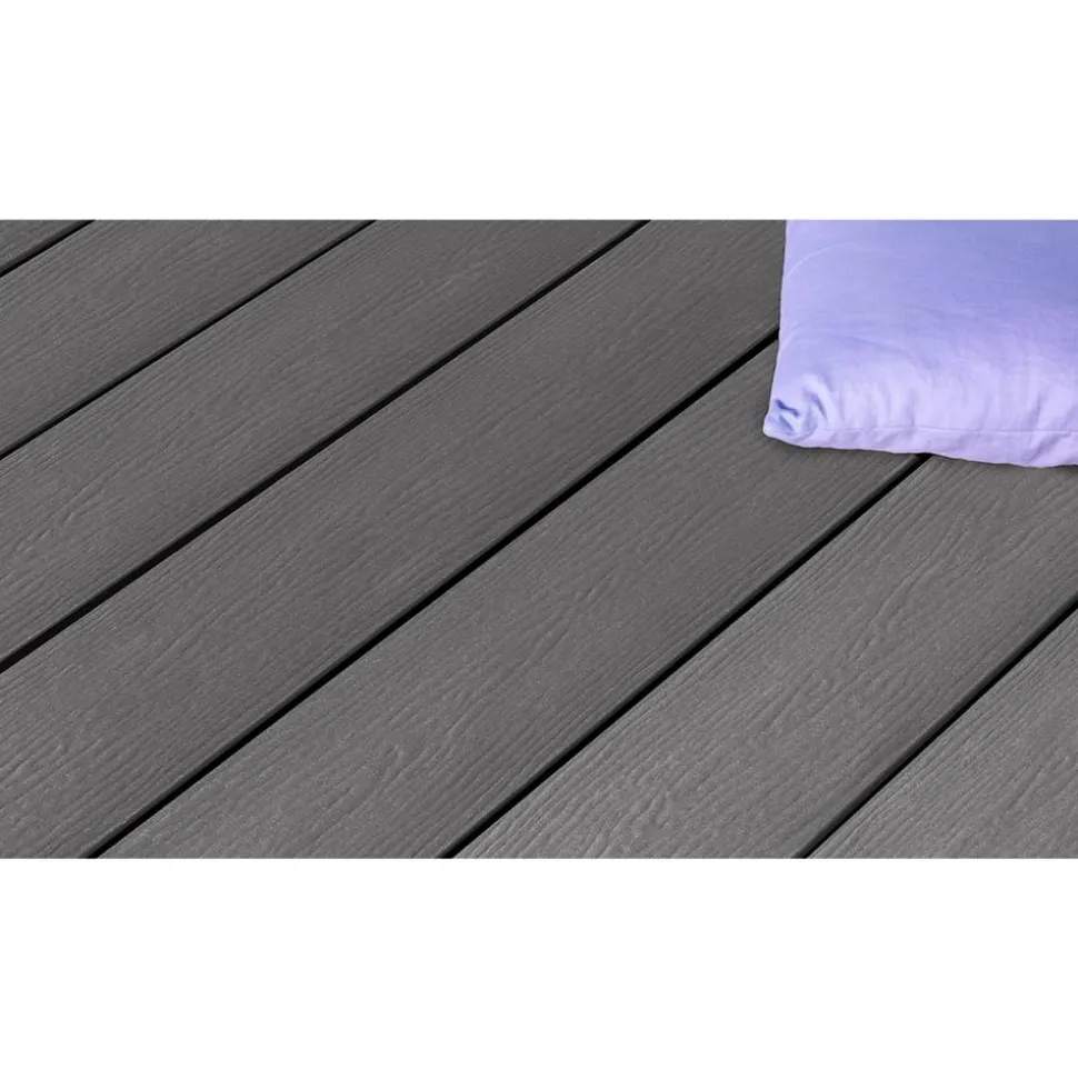 Terrassendielen-Komplettset 'Strukturo' grau 3000 x 3000 mm