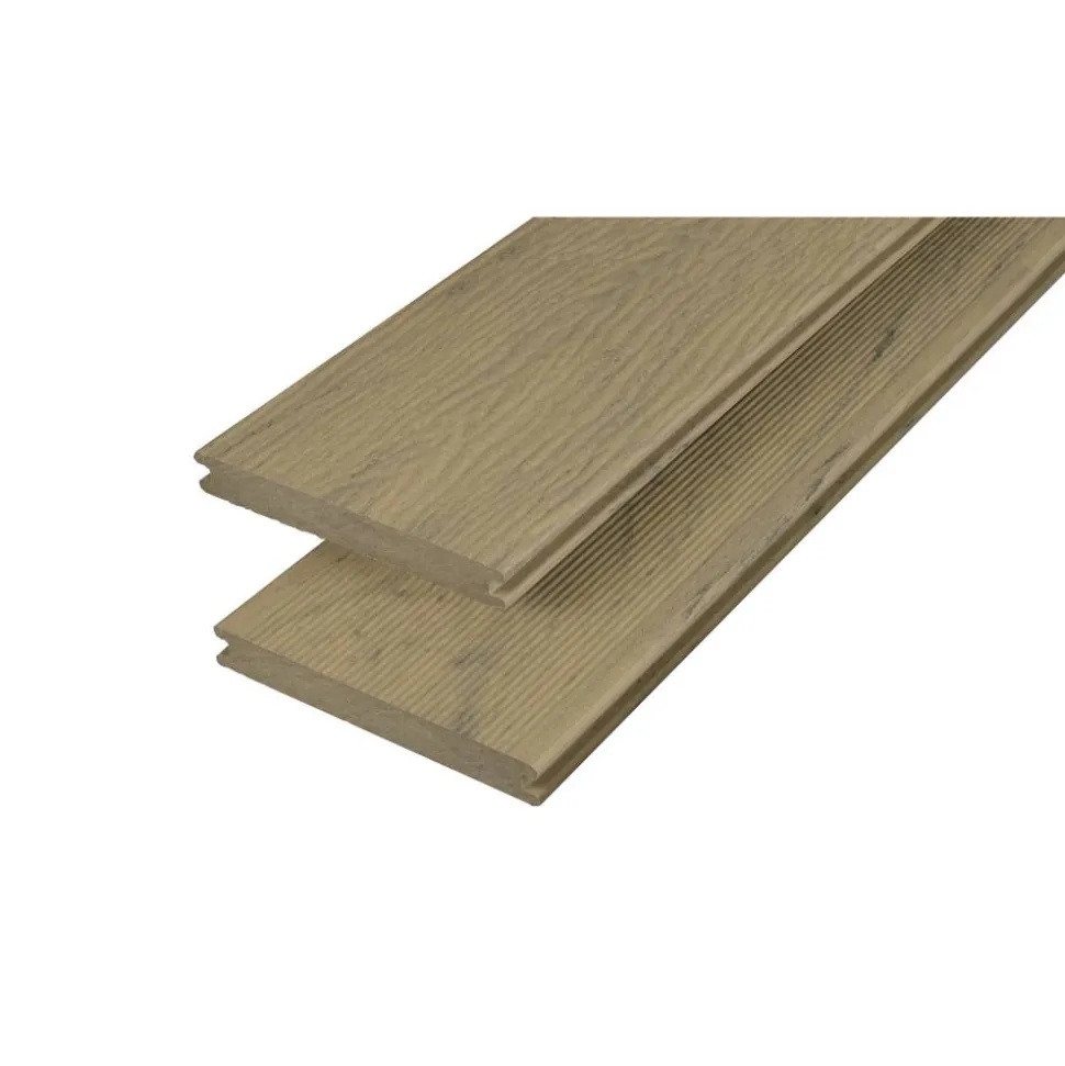 Terrassendiele WPC eschefarben 1000 x 145 x 20 mm