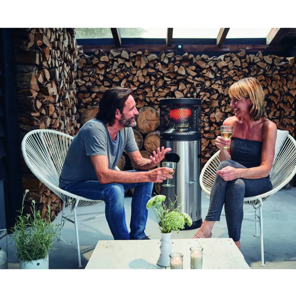 Terrassenheizstrahler 'Polo 2.0' Edelstahl 6 kW Ø 42 x 115 cm