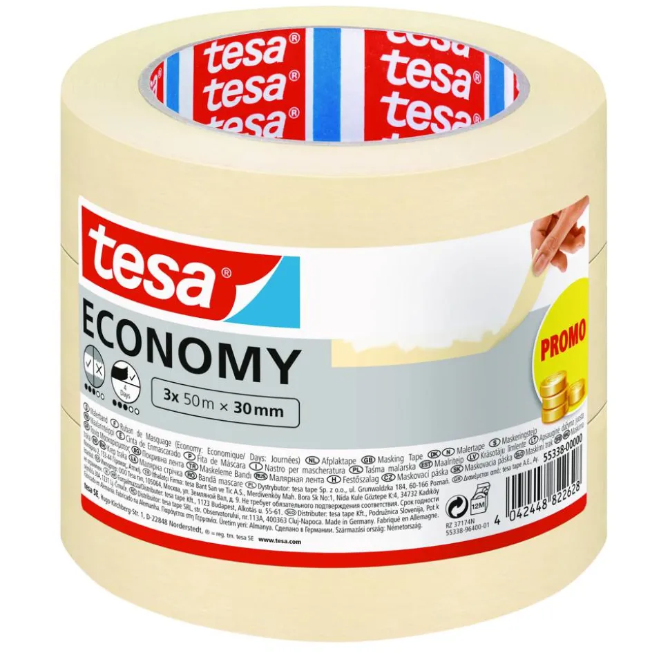 Tesa Malerband "Classic" 3 Stk. weiß