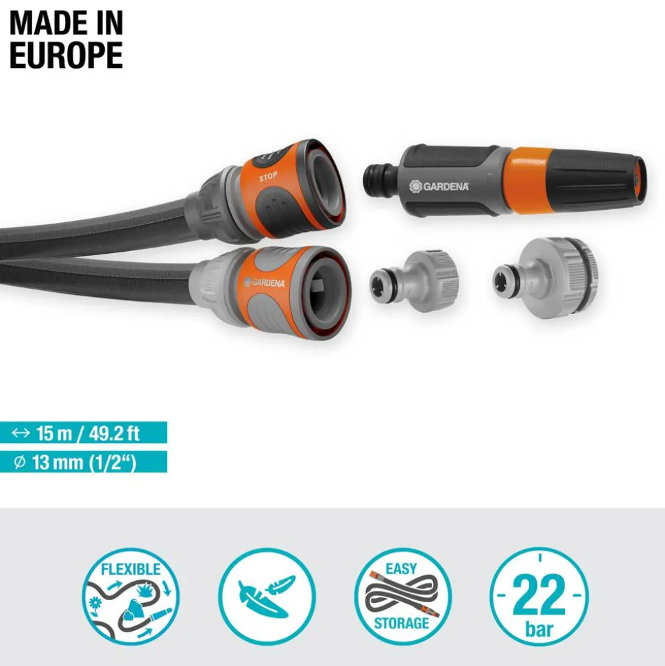 Textilschlauch 'Liano Life' 1/2" 15 m Set