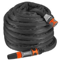 Textilschlauch-Set 'Liano' schwarz Ø 13 mm, 30 m