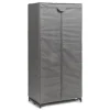 Textil-Schrank grau 50 x 160 x 75 cm