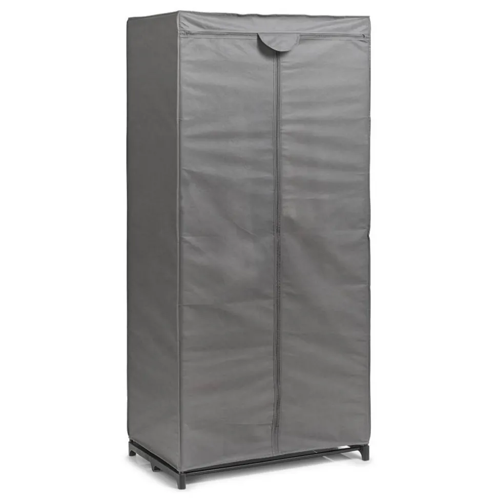 Textil-Schrank grau 50 x 160 x 75 cm