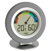 Thermo- und Hygrometer 'Cosy' Kunststoff grau, silbern 11,4 x 7,7 x 10,4 cm