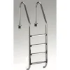 Tiefbeckenleiter 4 Stufen Edelstahl 192 x 47 cm