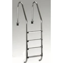 Tiefbeckenleiter 4 Stufen Edelstahl 192 x 47 cm