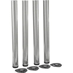 Tischbein-Set chromfarben Ø 6 x 71-73,5 cm 4-teilig