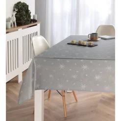 Tischdecke 'Stellato' silbergrau/silber 160 x 130 cm