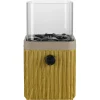 Tisch-Gasfeuerstelle 'Typ A eckig' beige mit Dekosteinen 16,4 x 30 cm