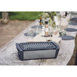 Tischgrill 'Aurora' grau 47 x 13,5 x 26 cm