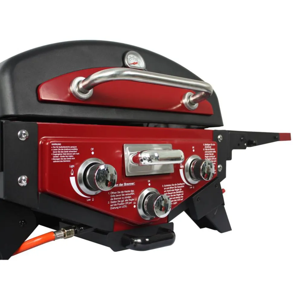 Tischgrill 'Medison' rot 118,5 x 53 x 38 cm