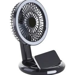 Tischleuchte 'Vesto' schwarz Ø 18,9 x 27,5 cm mit Ventilator