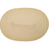 Tischset PVC-frei beige strukturiert oval 29 x 44 cm