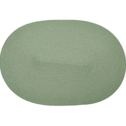 Tischset PVC-frei salbeigrün strukturiert oval 29 x 44 cm