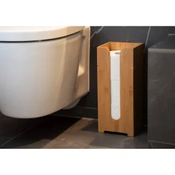 Toiletten-Ersatzrollenhalter 'Bambusa' 15 x 35,5 x 14 cm