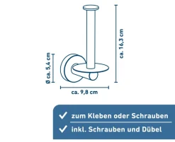 Toilettenpapier-Ersatzrollenhalter 'Rom' mattschwarz
