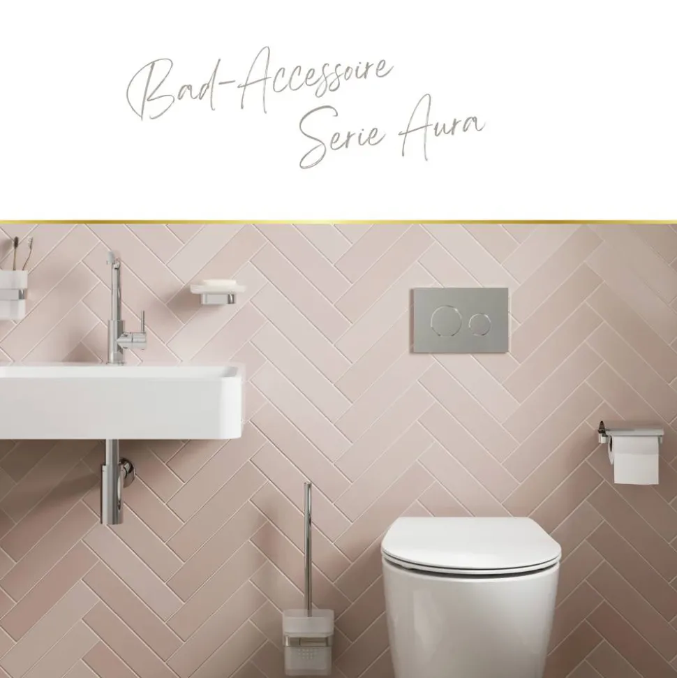 Toilettenpapierhalter 'Aura' wandhängend verchromt