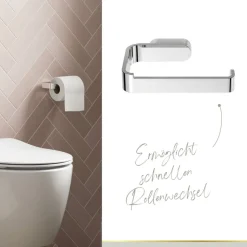 Toilettenpapierhalter 'Aura' wandhängend verchromt