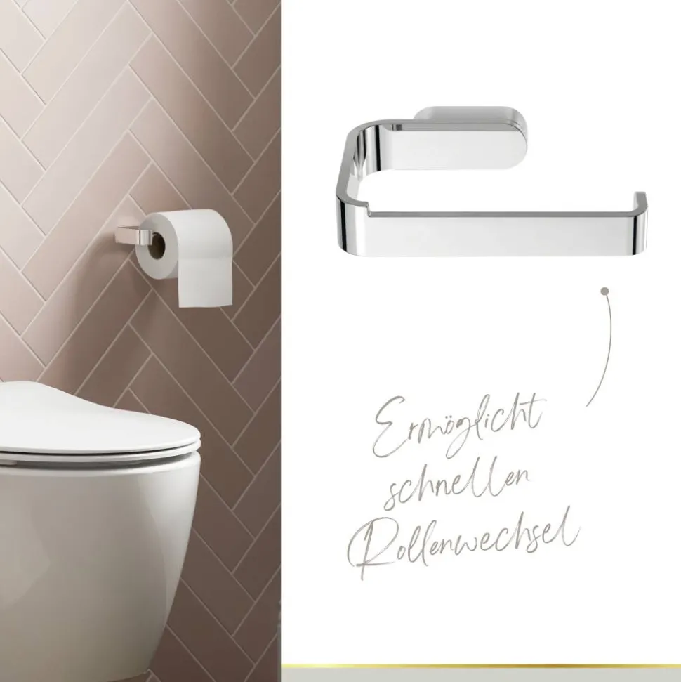 Toilettenpapierhalter 'Aura' wandhängend verchromt